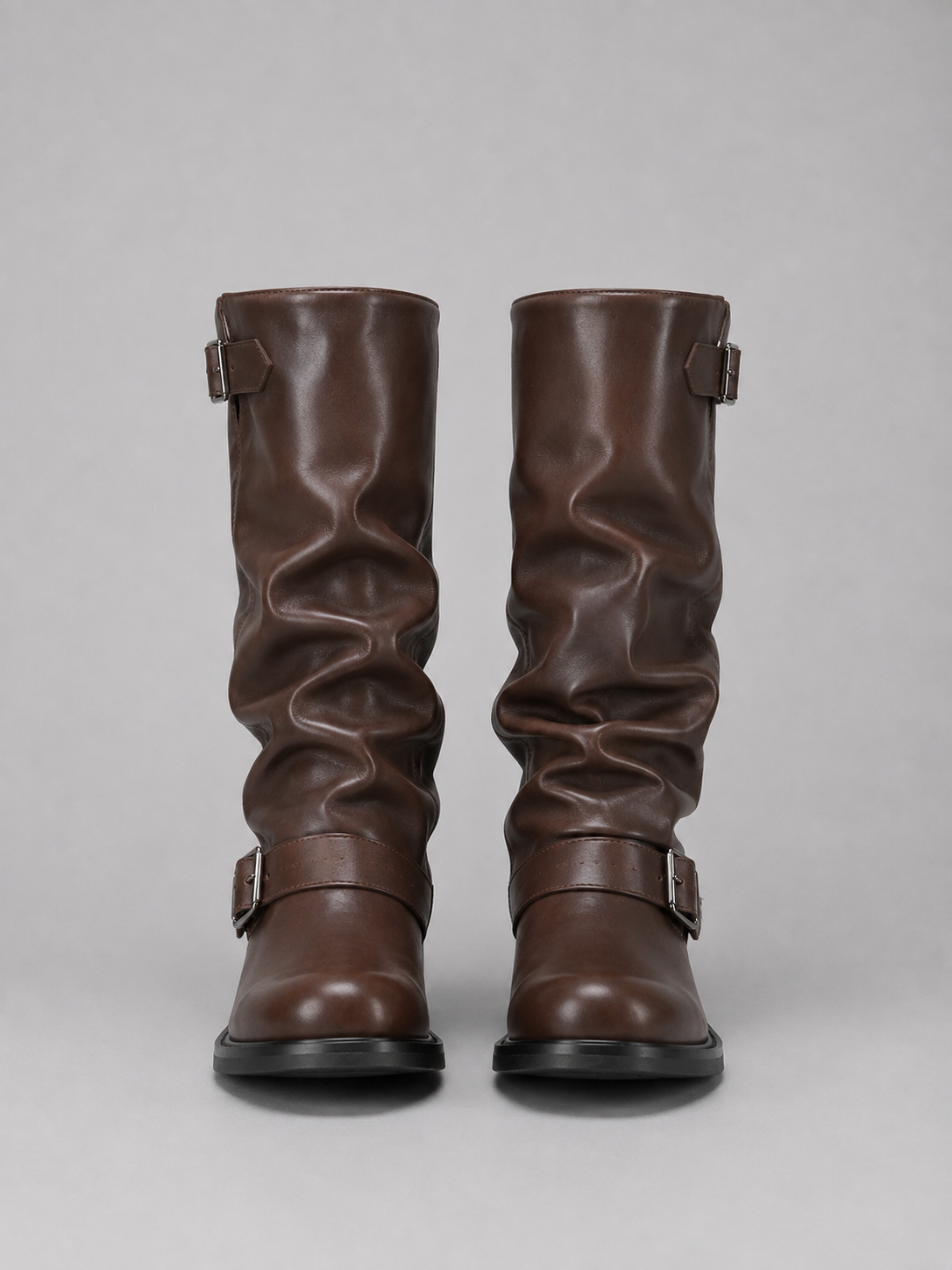 Women's Knee-High Buckle Detail Boots