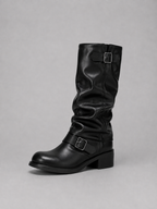 Women's Knee-High Buckle Detail Boots
