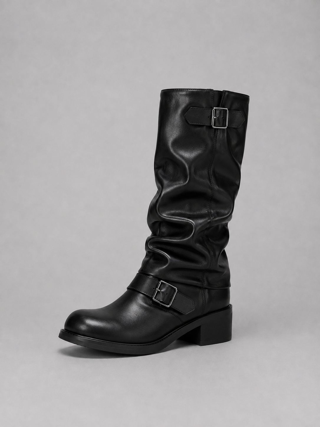 Women's Knee-High Buckle Detail Boots