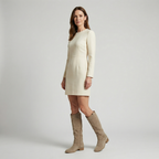 Women's Knee-High Slouch Boots with Suede Finish