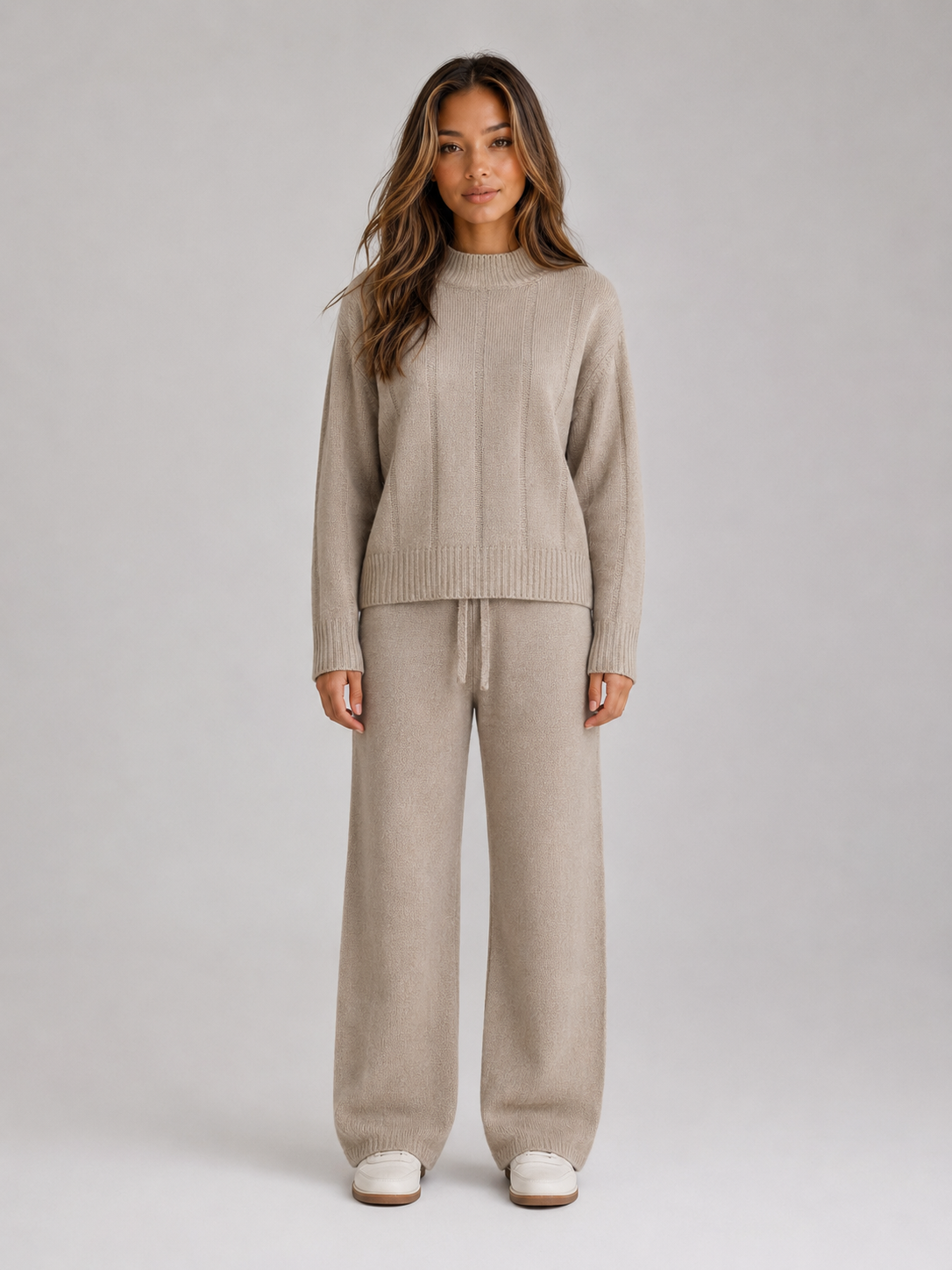 Women's Knitted Lounge Set – Relaxed Two Piece Co-Ord