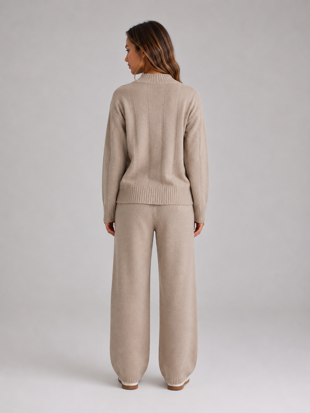 Women's Knitted Lounge Set – Relaxed Two Piece Co-Ord