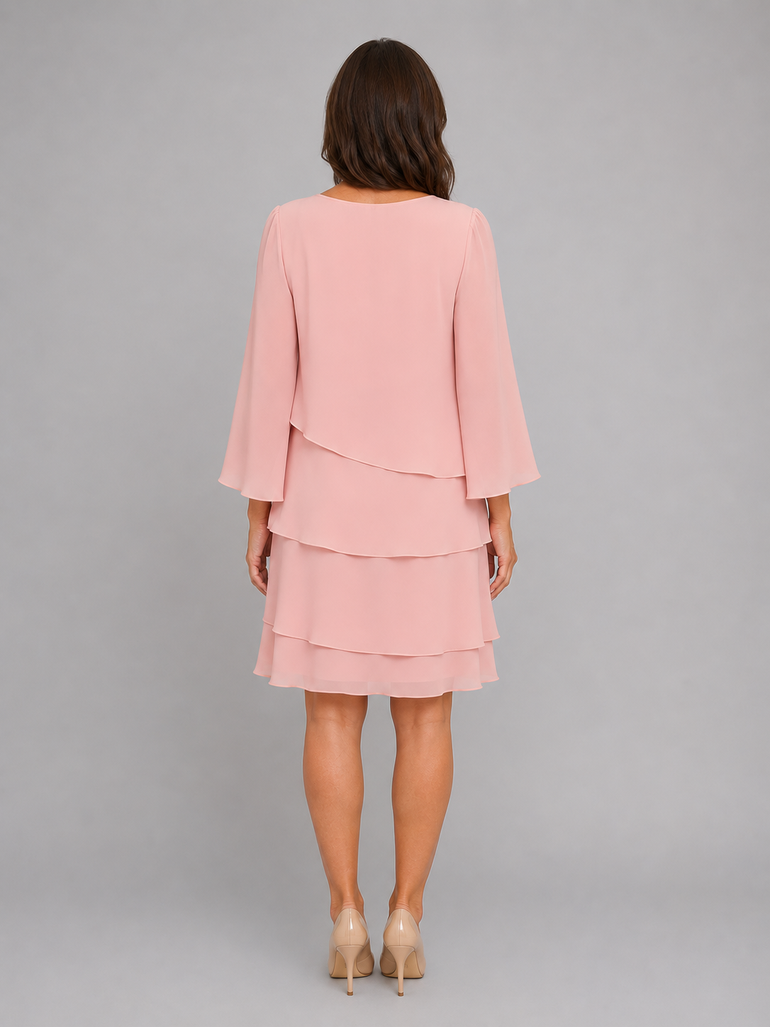 Women's Layered Chiffon Shift Dress