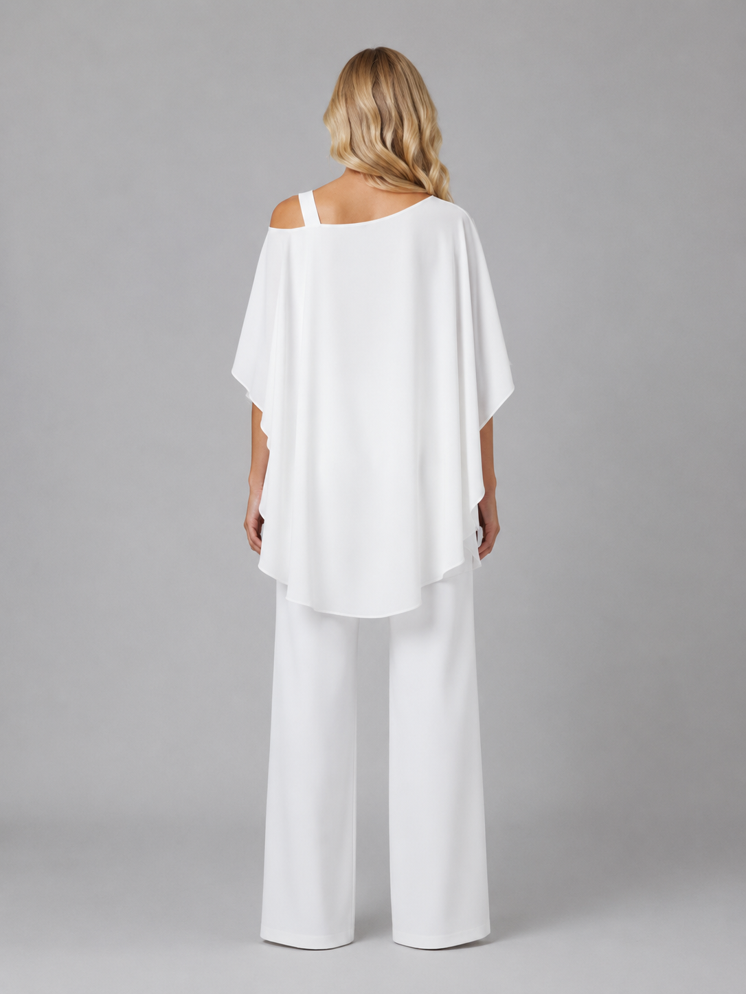 Women's Layered Chiffon Co-Ord Set with Wide Leg Trousers