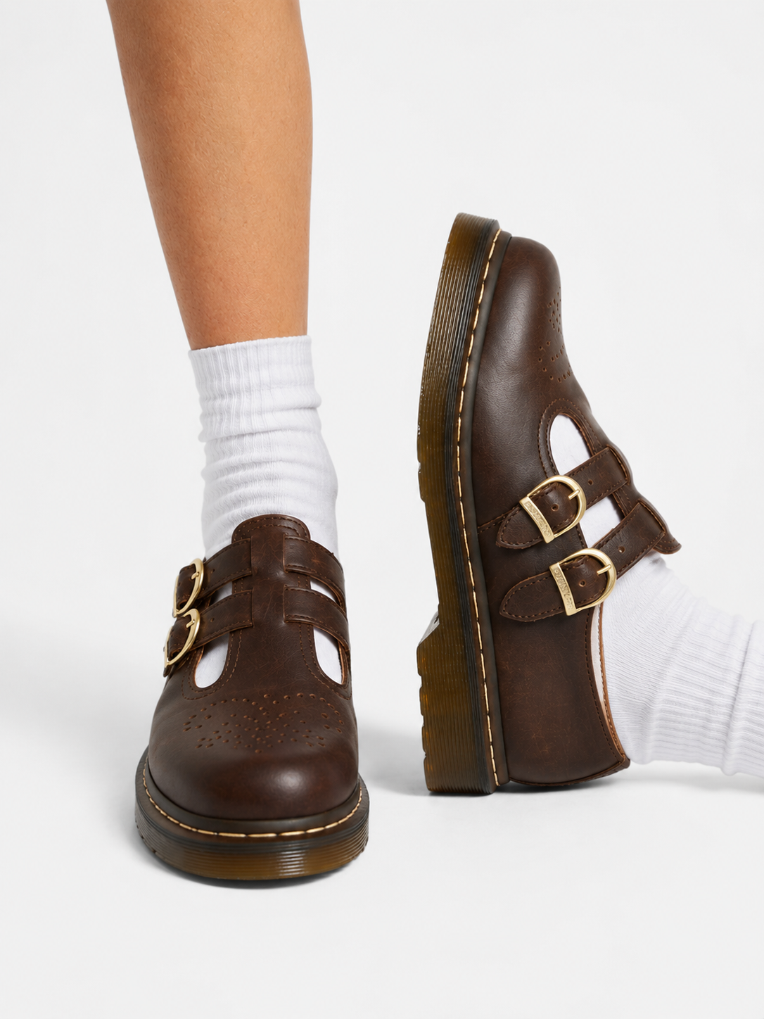 Women's Mary Jane Flats with Chunky Sole