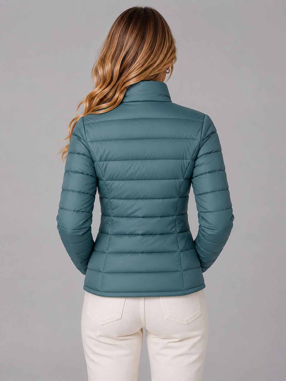 Women's Lightweight Slim-Fit Zip-Up Puffer Jacket