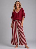 Women's Linen-Look Two Piece Summer Set