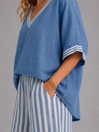 Women's Linen-Look Two Piece Summer Set
