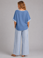 Women's Linen-Look Two Piece Summer Set