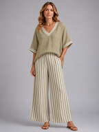 Women's Linen-Look Two Piece Summer Set