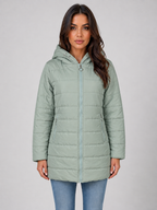Women's Longline Hooded Puffer Coat