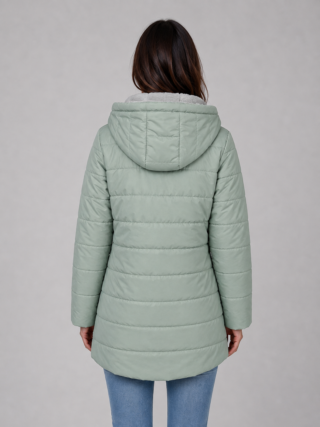 Women's Longline Hooded Puffer Coat