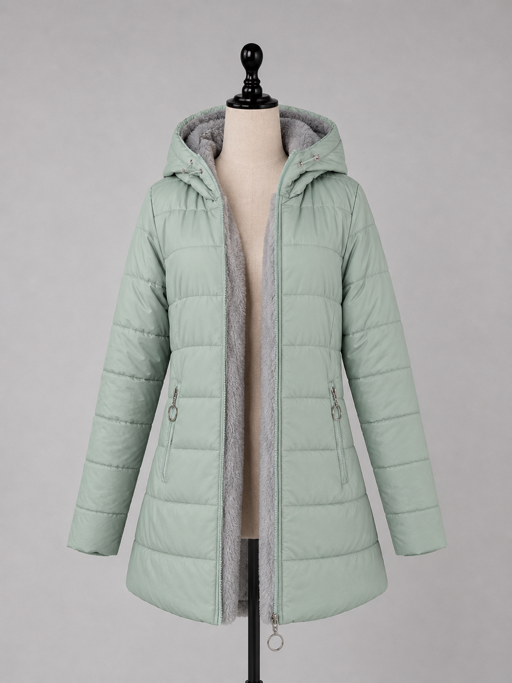 Women's Longline Hooded Puffer Coat