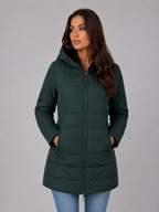 Women's Longline Hooded Puffer Coat