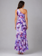 Women's One Shoulder Floral Maxi Dress