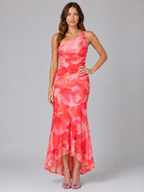 Women's One Shoulder Floral Maxi Dress