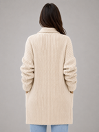 Women's Open Front Longline Knit Cardigan
