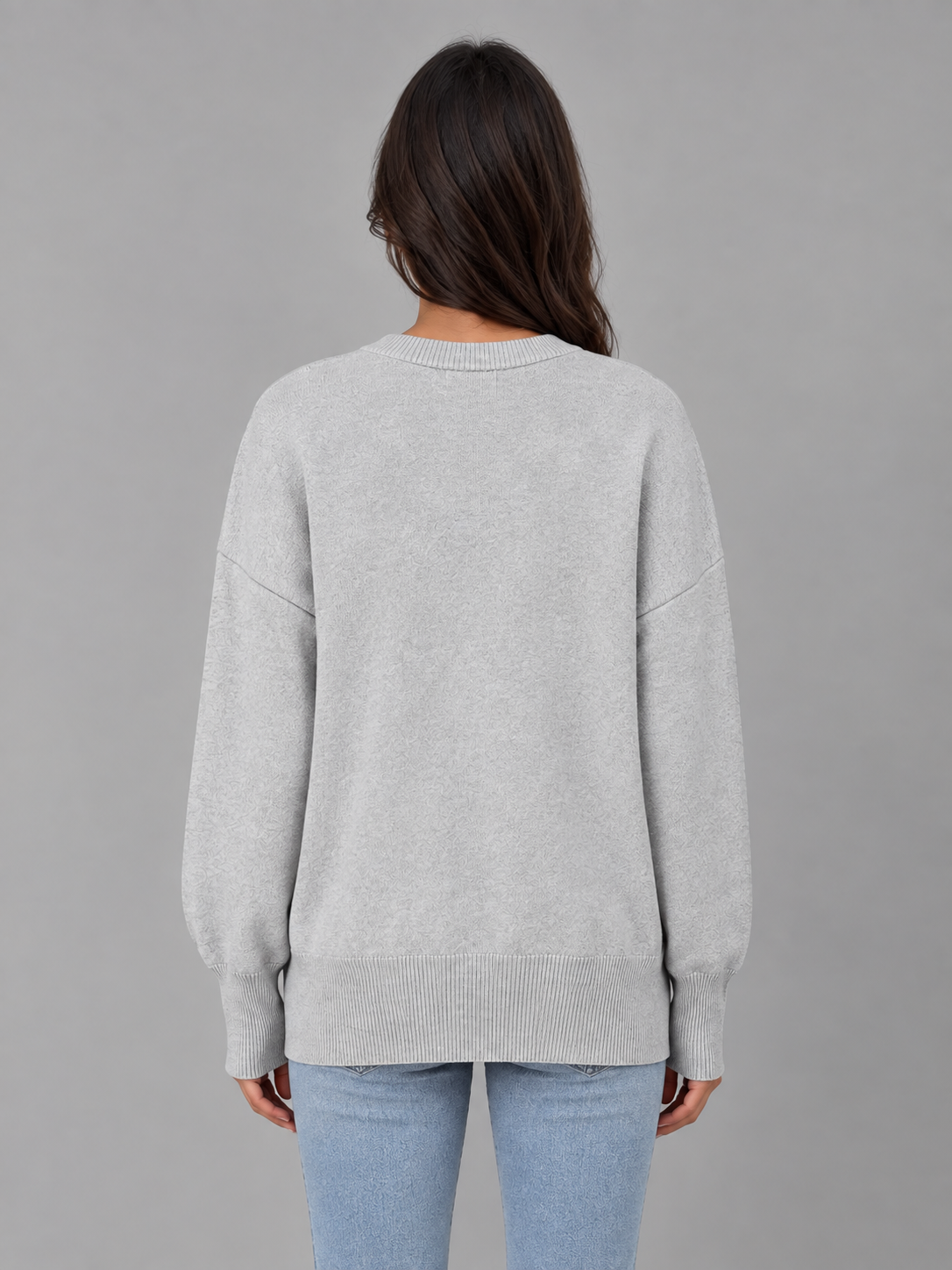 Women's Oversized Crew Neck Knit Jumper
