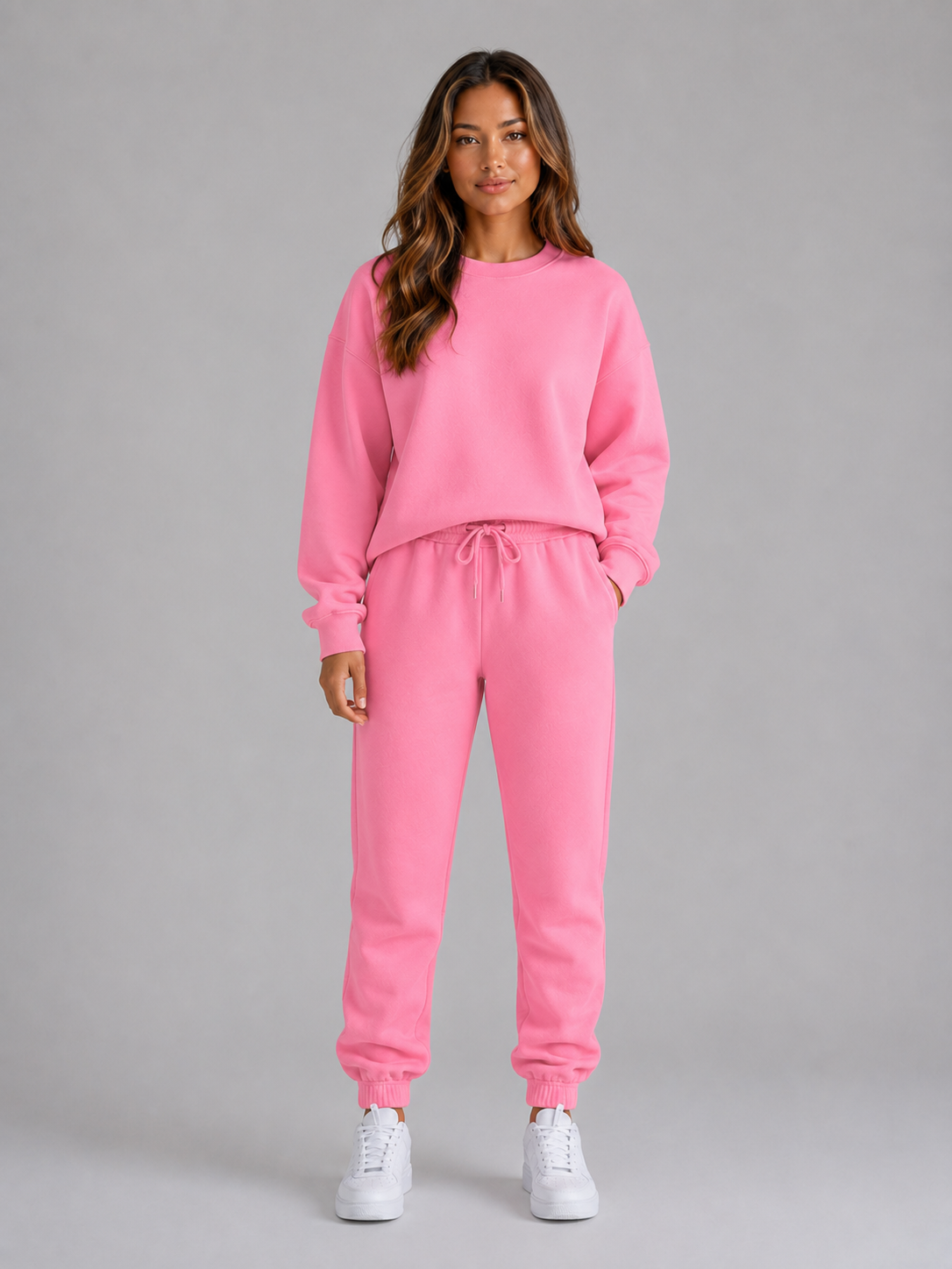 Women's Oversized Crew Neck Tracksuit Set