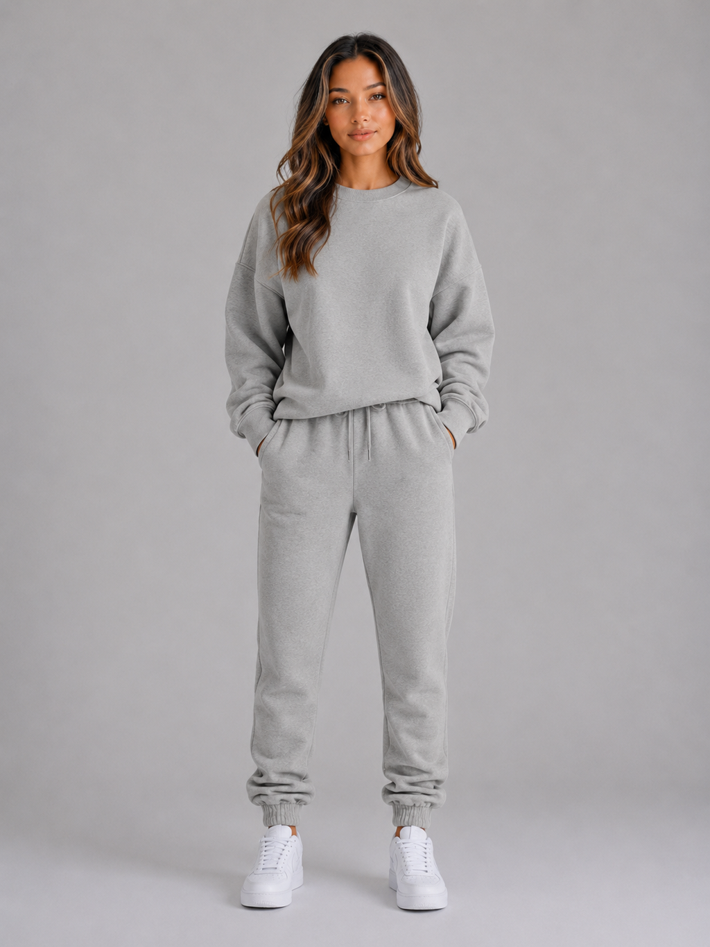 Women's Oversized Crew Neck Tracksuit Set