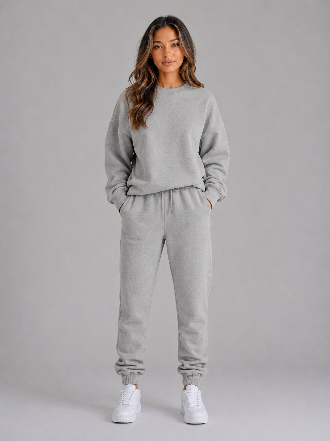 Women's Oversized Crew Neck Tracksuit Set