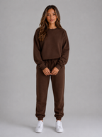 Women's Oversized Crew Neck Tracksuit Set