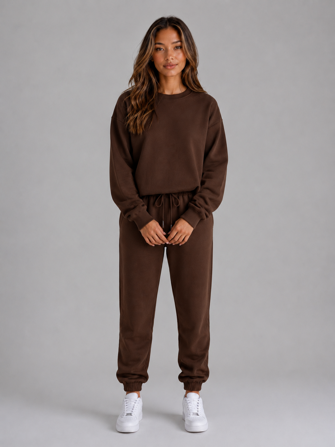 Women's Oversized Crew Neck Tracksuit Set
