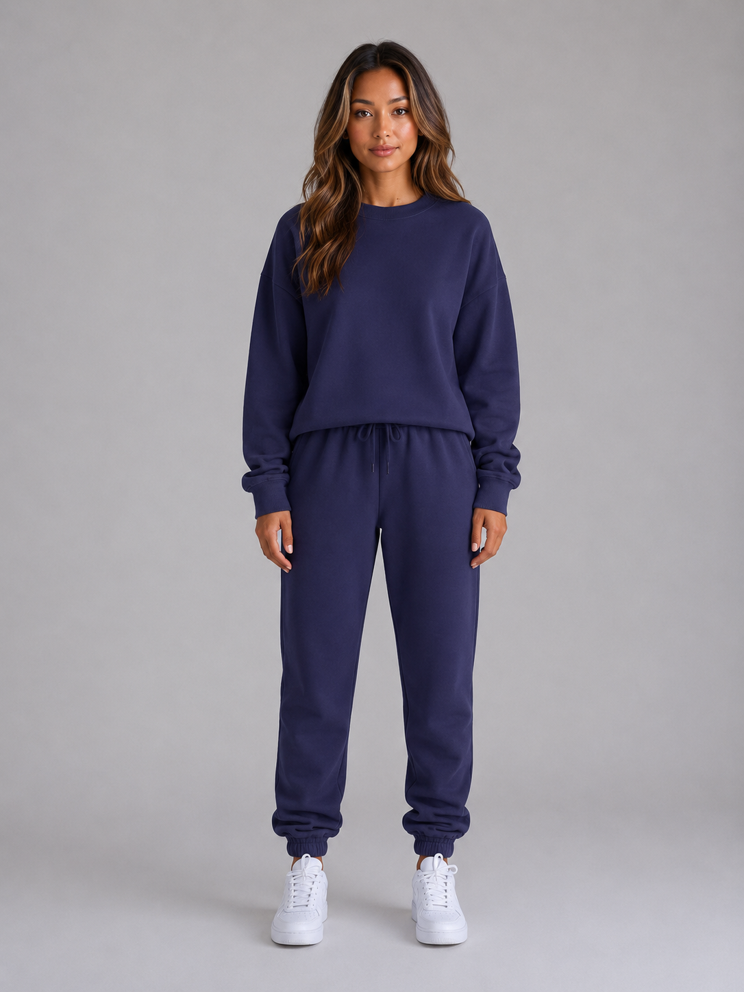 Women's Oversized Crew Neck Tracksuit Set