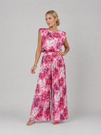 Women's Pleated Wide Leg Trouser Set