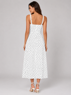 Women's Polka Dot Midi Dress for Summer