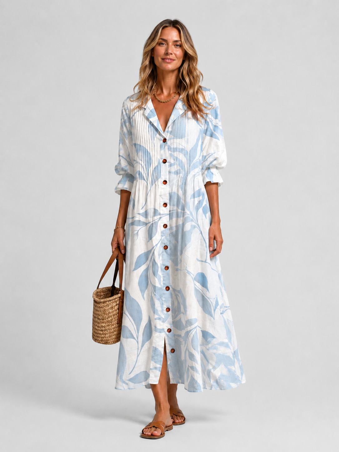 Women's Printed Shirt Dress for Relaxed Everyday Wear