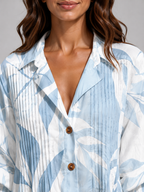 Women's Printed Shirt Maxi Dress for Everyday Wear