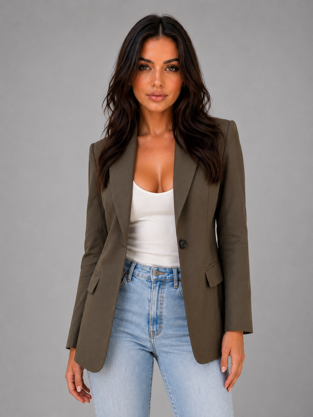 Women's Single Breasted Tailored Office Blazer