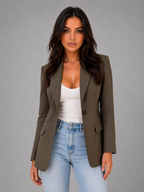 Women's Single Breasted Tailored Office Blazer