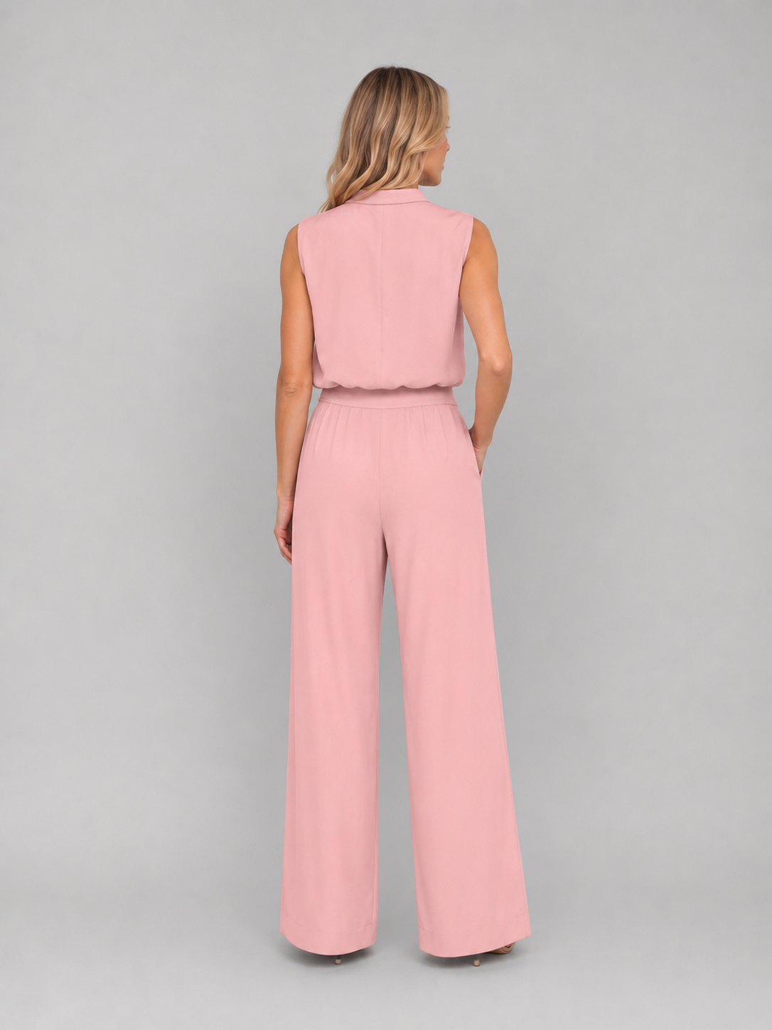 Women's Sleeveless Wide Leg Co-Ord Set