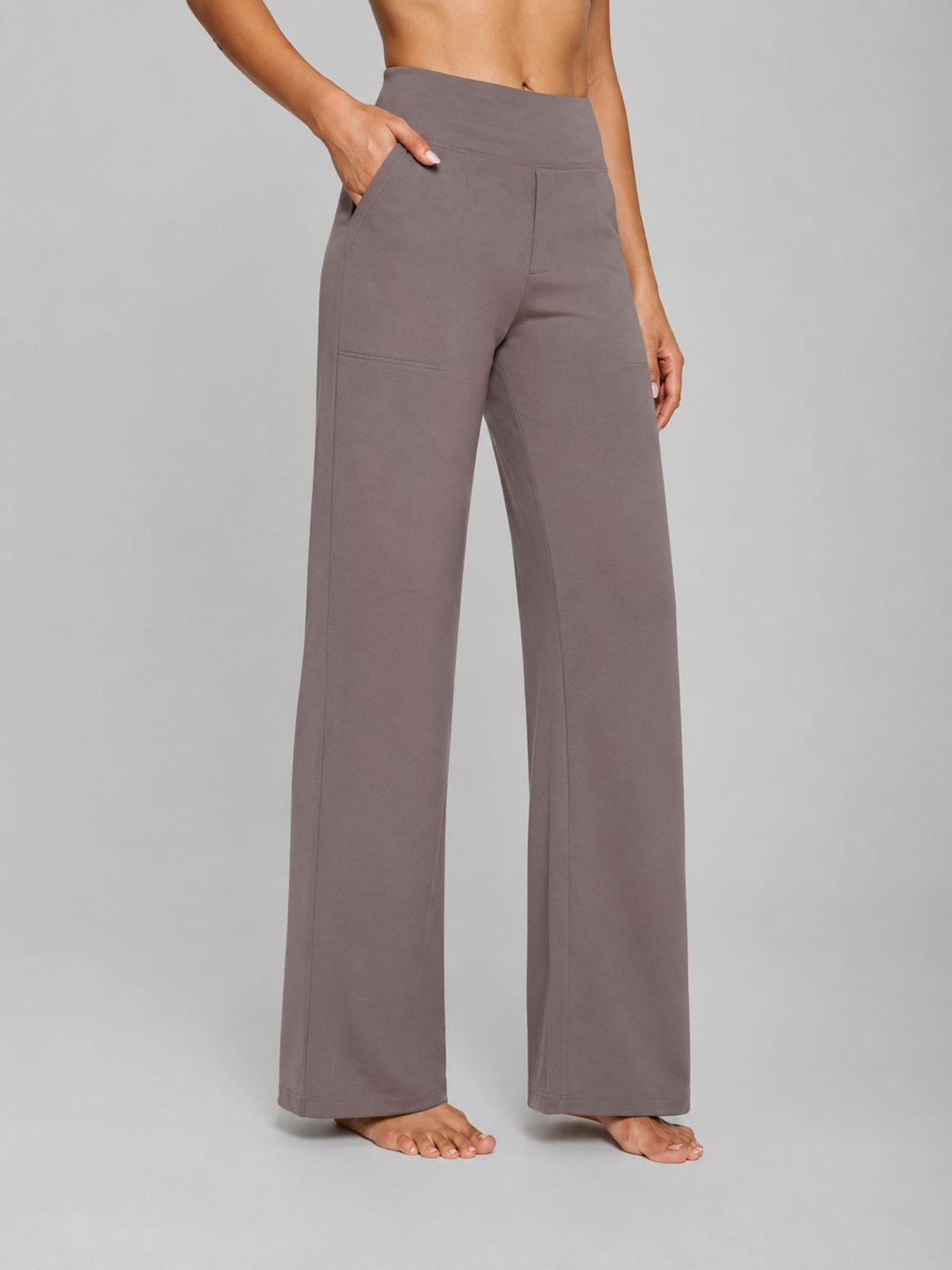 Women's High-Waist Stretch Straight-Leg Trousers for Everyday Comfort