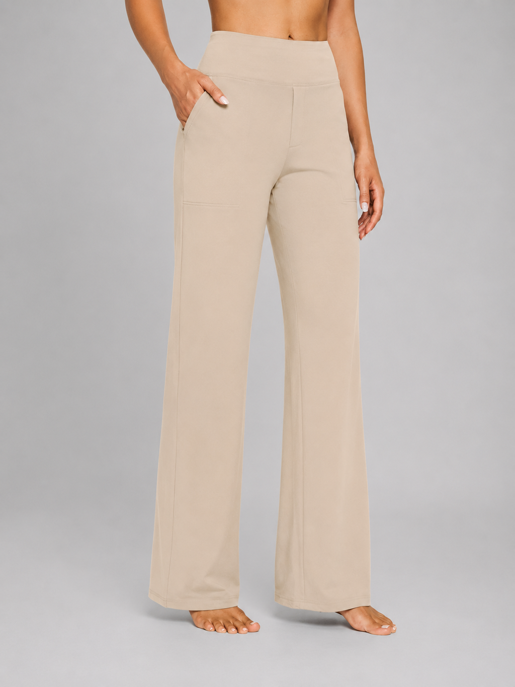 Women's High-Waist Stretch Straight-Leg Trousers for Everyday Comfort