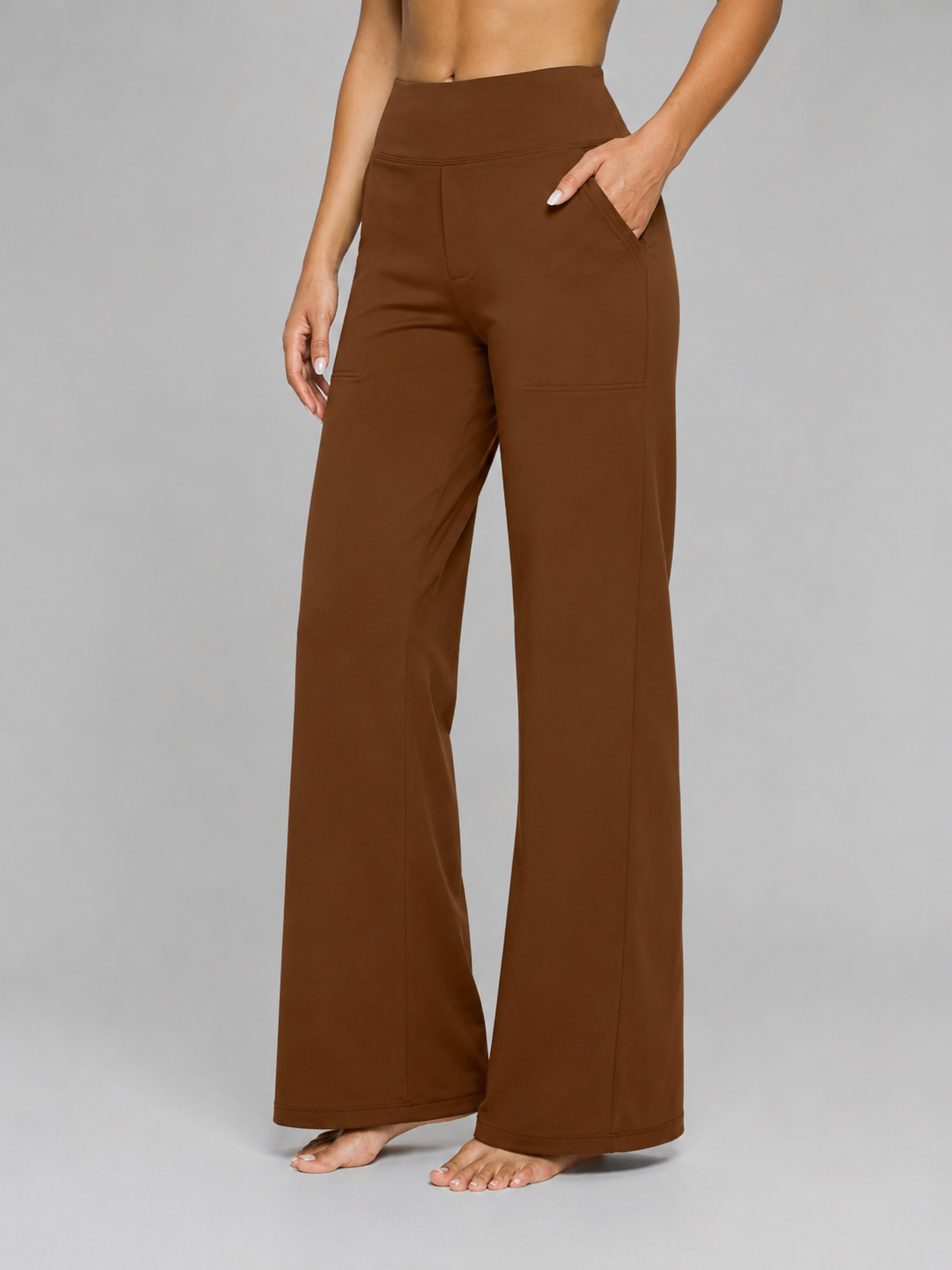 Women's High-Waist Stretch Straight-Leg Trousers for Everyday Comfort