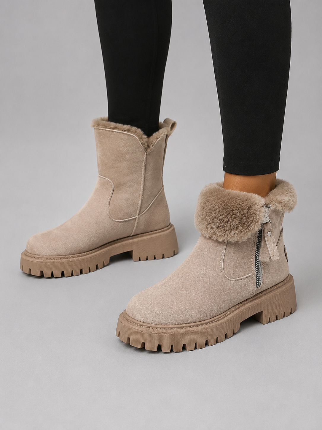 Women's Faux Fur Lined Ankle Boots
