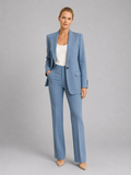 Women's Tailored Blazer and High-Waist Trousers Set
