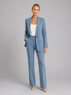 Women's Tailored Blazer and High-Waist Trousers Set