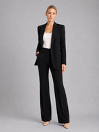 Women's Tailored Blazer and High-Waist Trousers Set