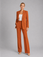 Women's Tailored Blazer and High-Waist Trousers Set