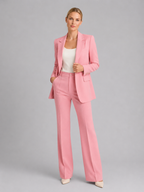 Women's Tailored Blazer and High-Waist Trousers Set