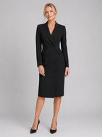 Women's Tailored Blazer Midi Dress for Formal Occasions