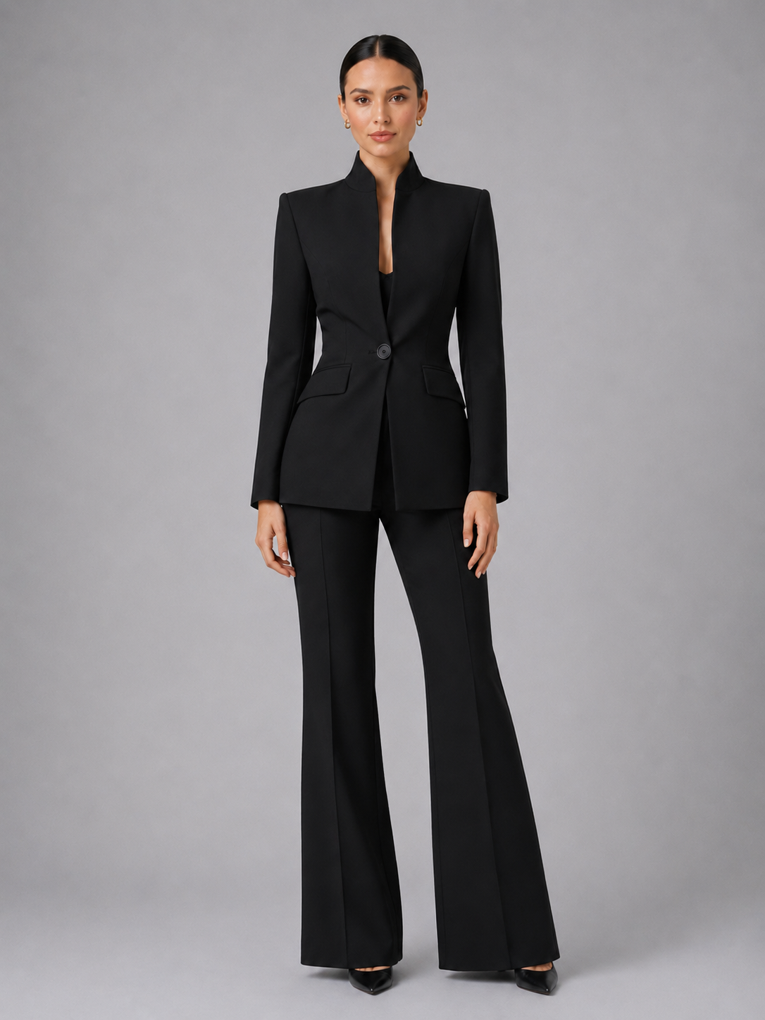 Women's Tailored Blazer and Trouser Suit Set