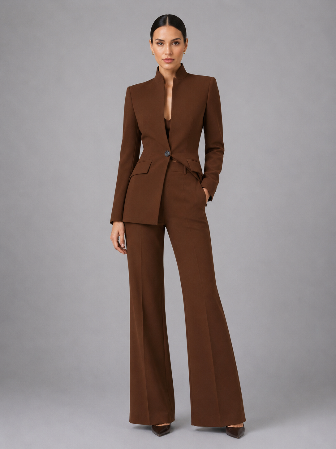 Women's Tailored Blazer and Trouser Suit Set