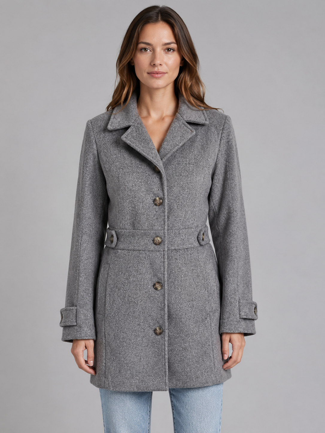 Women's Tailored Longline Button Coat