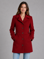 Women's Tailored Longline Button Coat