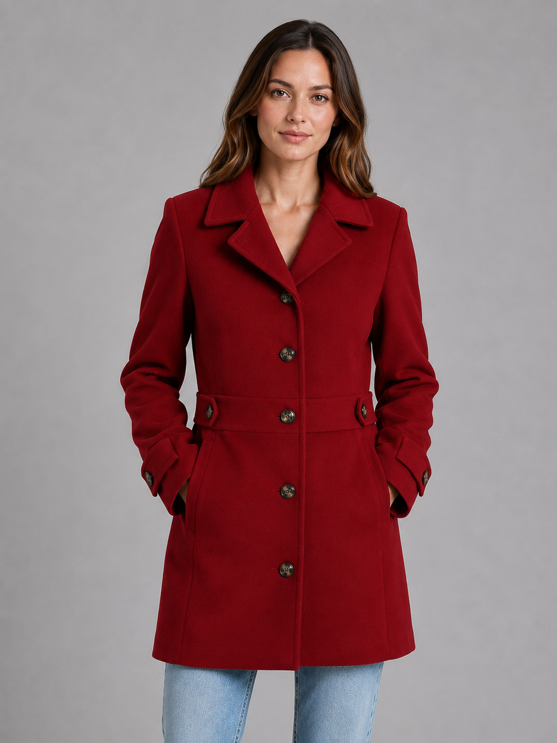Women's Tailored Longline Button Coat